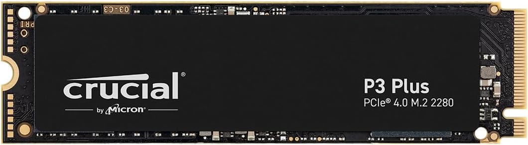 Crucial P3 Plus NVMe M.2 SSD 2TB – PCIe 4.0 2280 Festplatte für Gaming, Laptops und High-Performance PCs.
