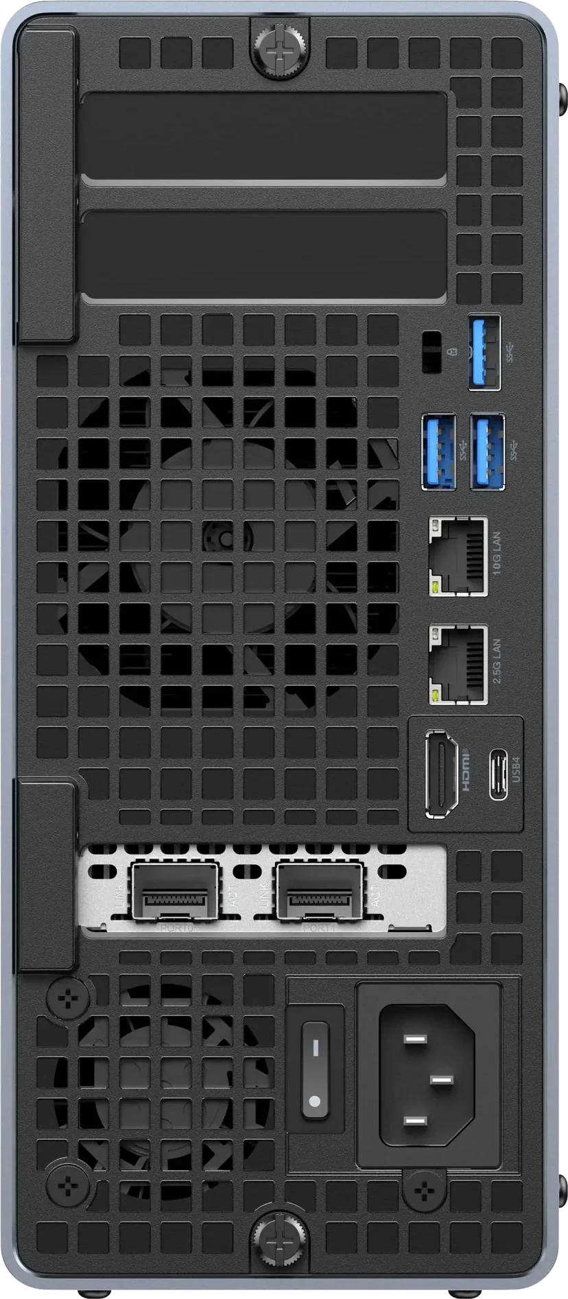 Minisforum MS-02 Ultra - Intel Ultra 9 285HX Rückseite