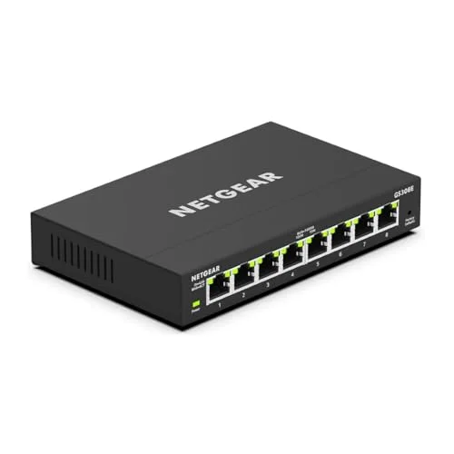 NETGEAR GS308E 8-Port Web-Managed Switch