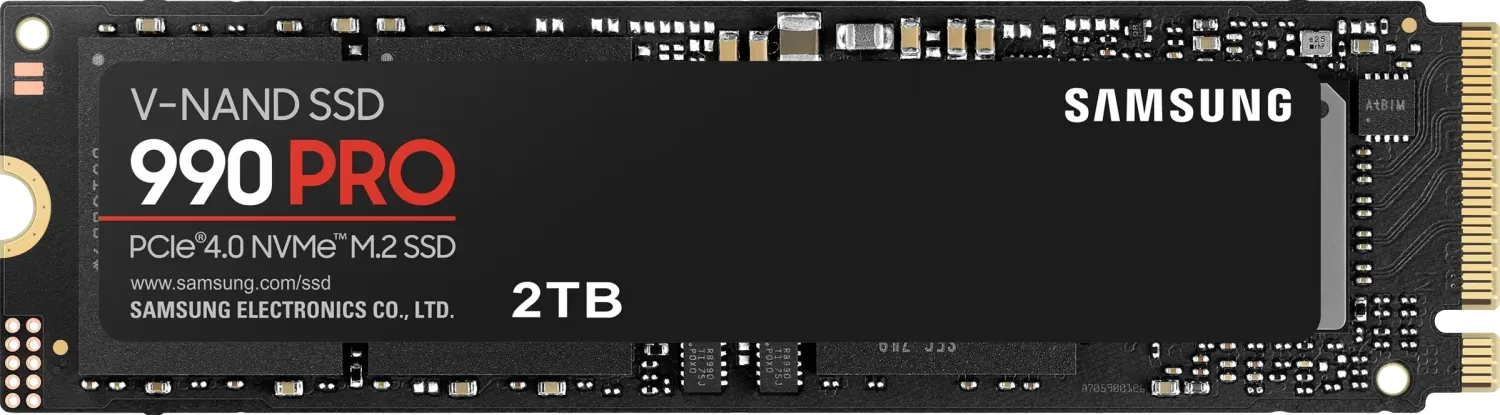 Samsung 990 Pro NVMe M.2 SSD 2TB – schnelle PCIe 4.0 V-NAND Festplatte für Gaming und High-Performance PCs.