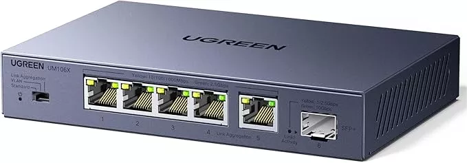 UGreen 5-Port 2,5G Unmanaged Switch mit 10G SFP+