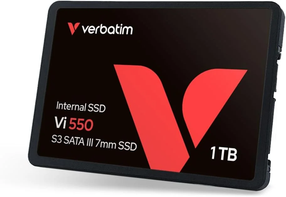 Verbatim Vi550 S3 SSD 1 TB, internes 2,5" SATA III SSD-Laufwerk mit 3D-NAND-Technologie, bis zu 550 MB/s Lesegeschwindig