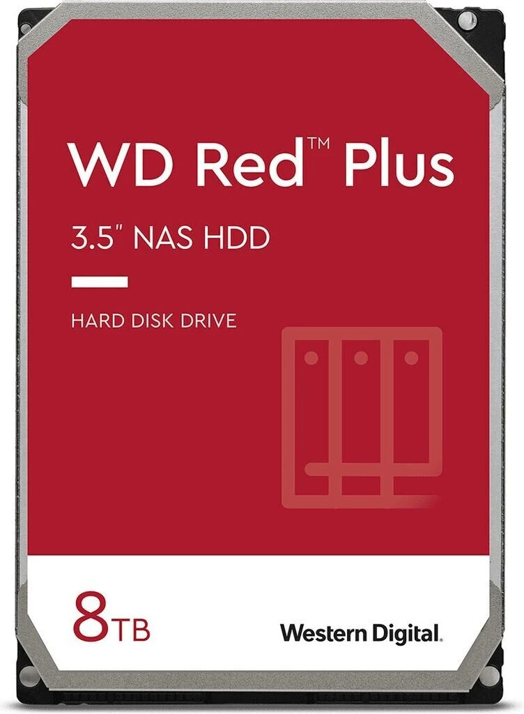 Western Digital Red Plus 8 Terrabyte NAS HDD für NAS, Server, Homelab
